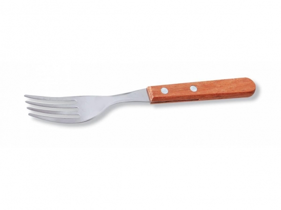 Tenedor con mango de madera