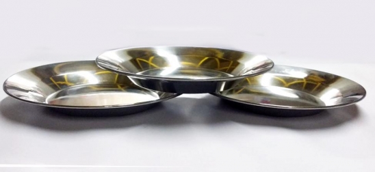 Plato playo de acero inoxidable Ø 22 C.